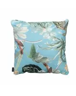 Sierkussen 50x50cm Outdoor+ Grasse aqua met paspel