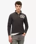 Vintage Athletic polo met lange mouwen