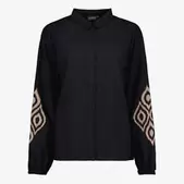 TwoDay dames blouse met borduursels zwart beige