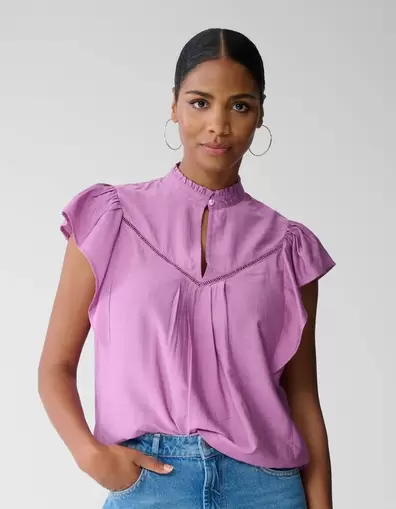 Ruffle Top Roze