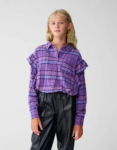 Ruiten Ruffle Blouse Paars