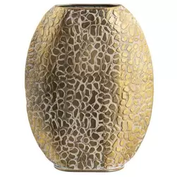 Vaas Riv - goud - metaal - ovaal - 35x28x8,5 cm