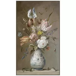 Schilderij bloemen in vaas - FCL - 118x70 cm