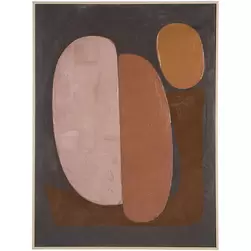 Schilderij Abstract Craft - bruin MDF - 80x60 cm