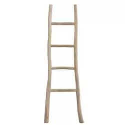 Decoratieve ladder Roel - teakkleur - 160x55x5 cm