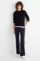 Pantalon - high waist - flared