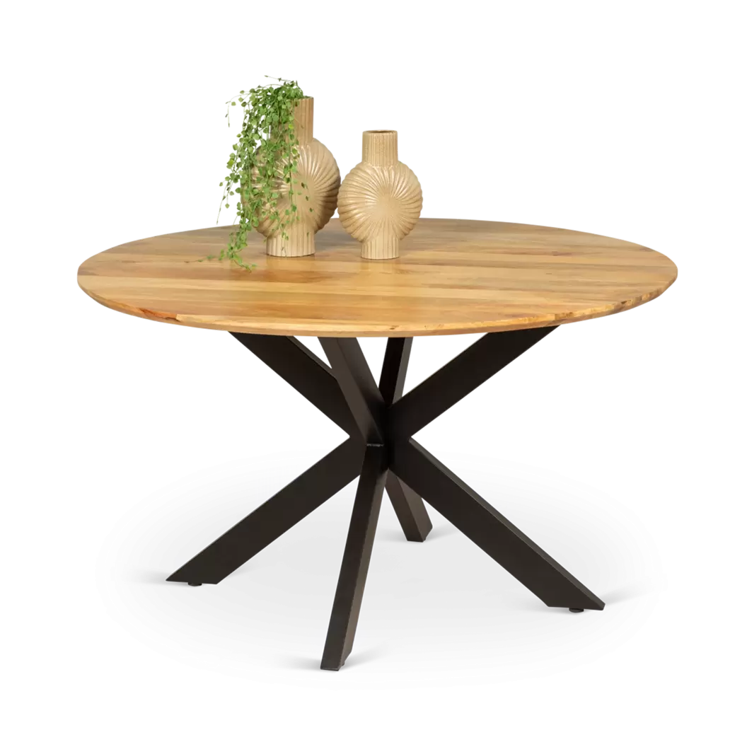 Eettafel (rond - 120cm) Blaine Naturel (sale)