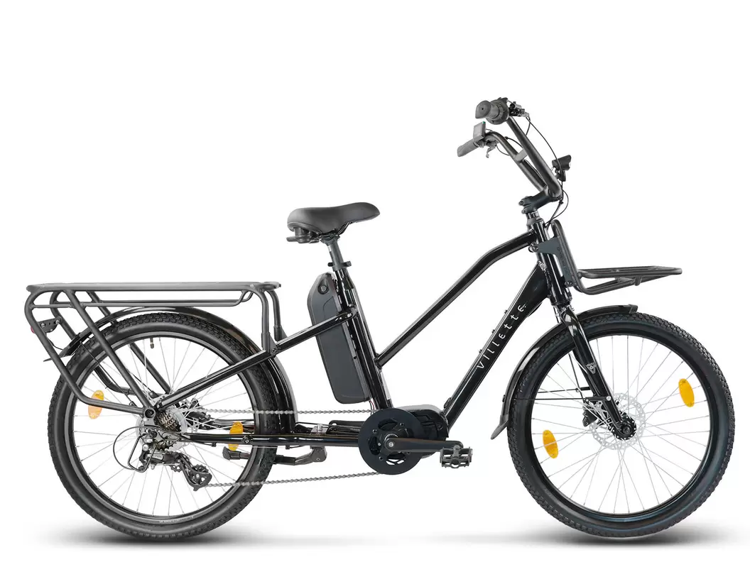 VILLETTE Villette Longtail, midmotor ebike transport 13Ah 7sp zwart