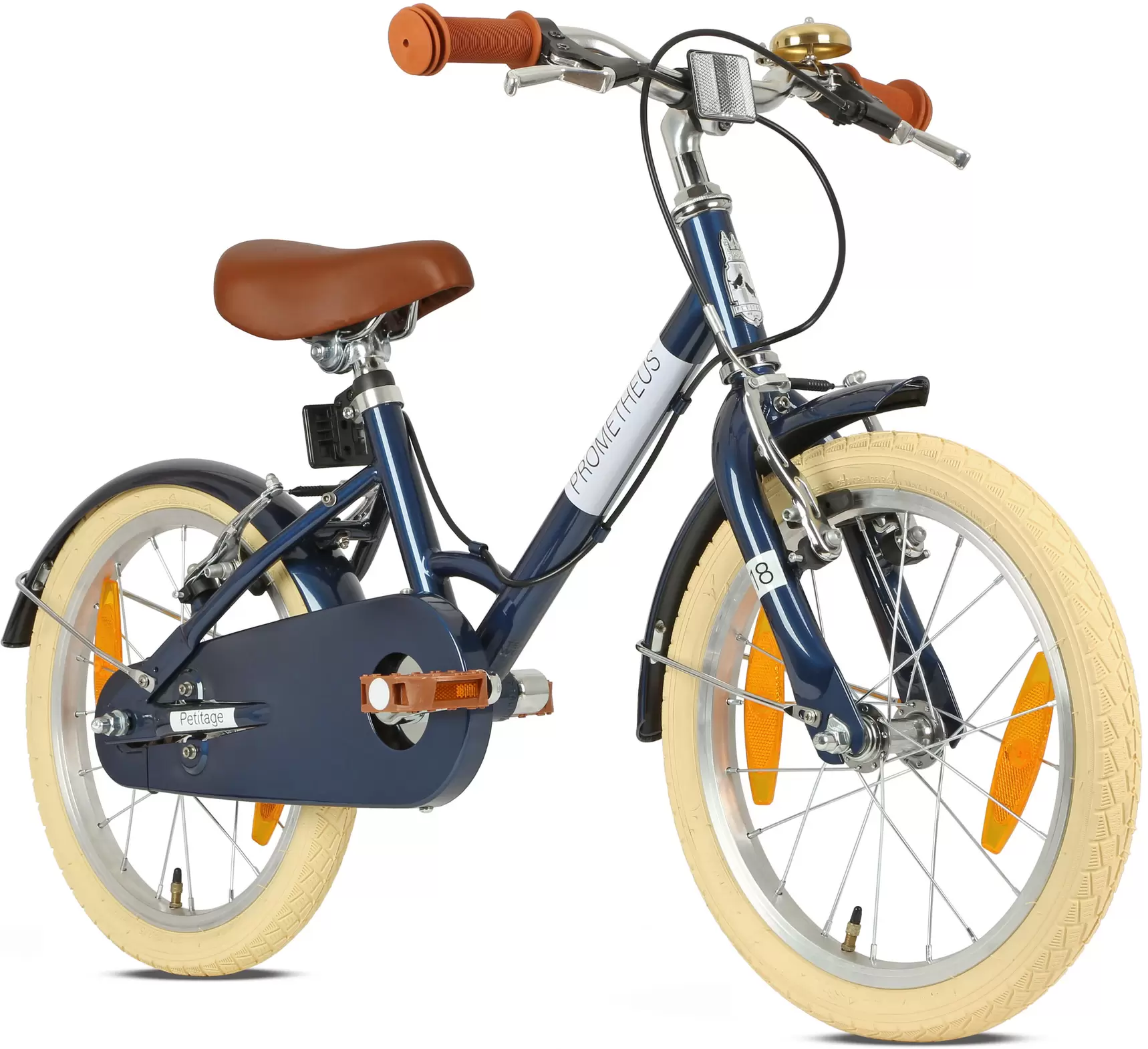 PROMETHEUS BICYCLES Kinderfiets 18 inch vanaf 6 jaar – Retro/Vintage look, V-brake & standaard