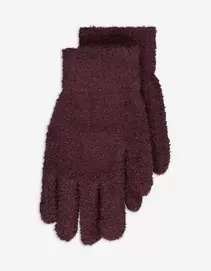 Handschoenen - Pluche - donkerlila