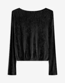 Shirt - Fluweel - zwart