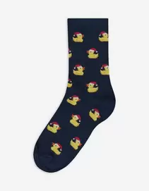 Sokken - Motief all-over - donkerblauw