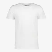 Unsigned heren GOTS T-shirt wit katoen ronde hals