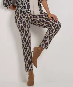 slim fit broek met print