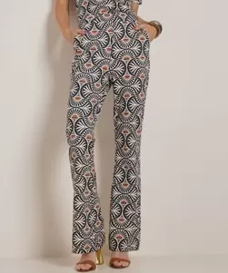 flared fit jersey broek met print