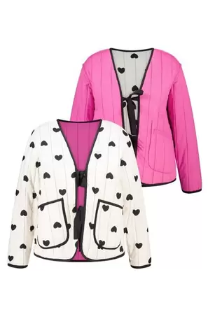 Reversible jasje met print