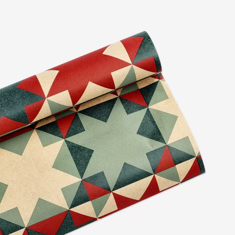 400 cm knutselpapier - Kerststerren