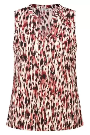 Mouwloze top met print