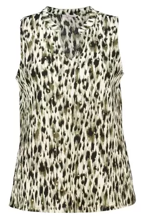 Mouwloze top met print