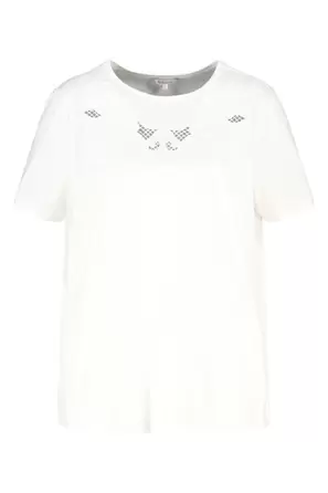 T-shirt met broderie