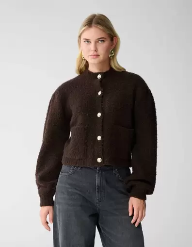 Teddy Knit Vest Bruin