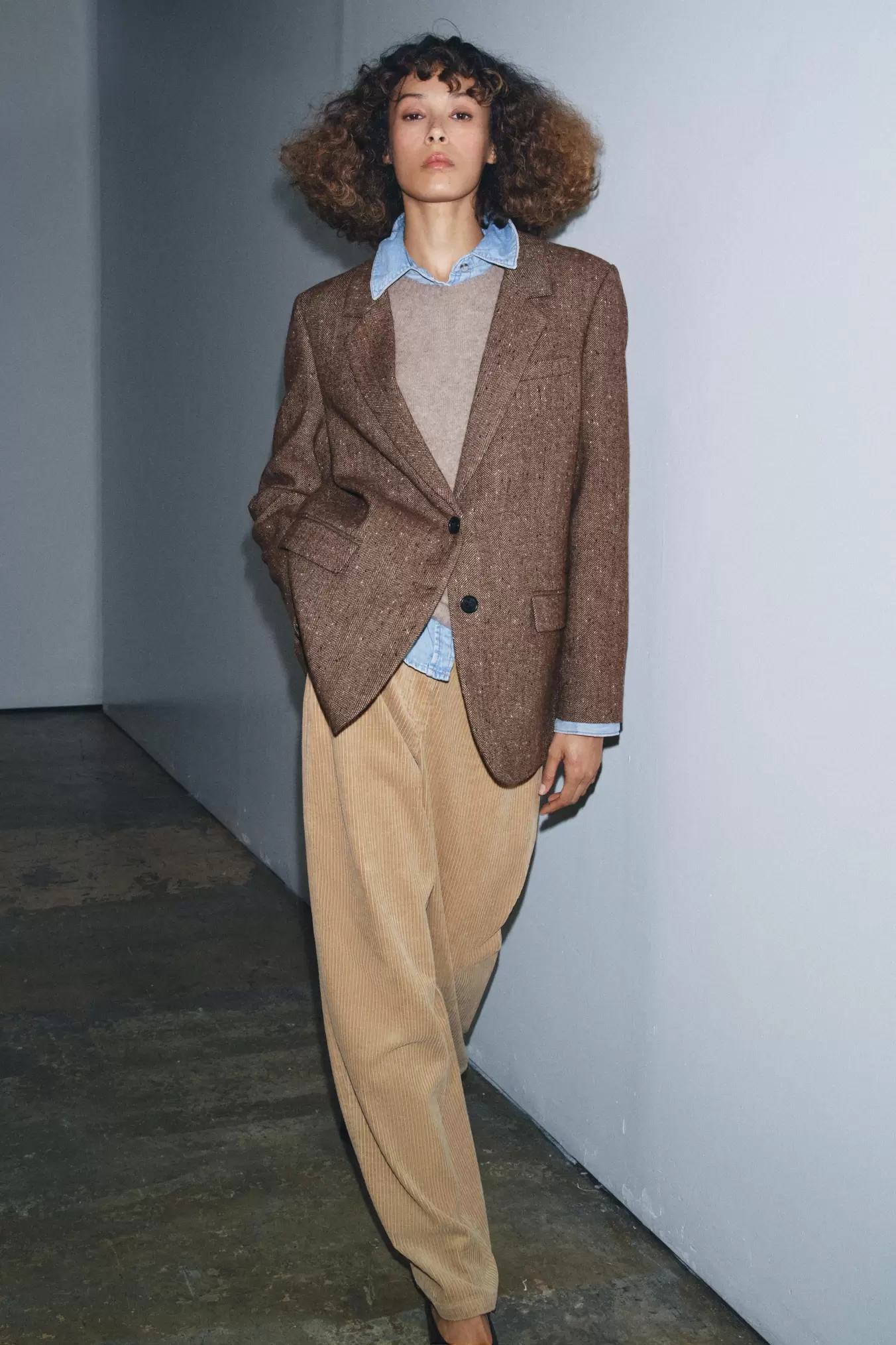 BLAZER VISGRAAT MET WOL ZW COLLECTION