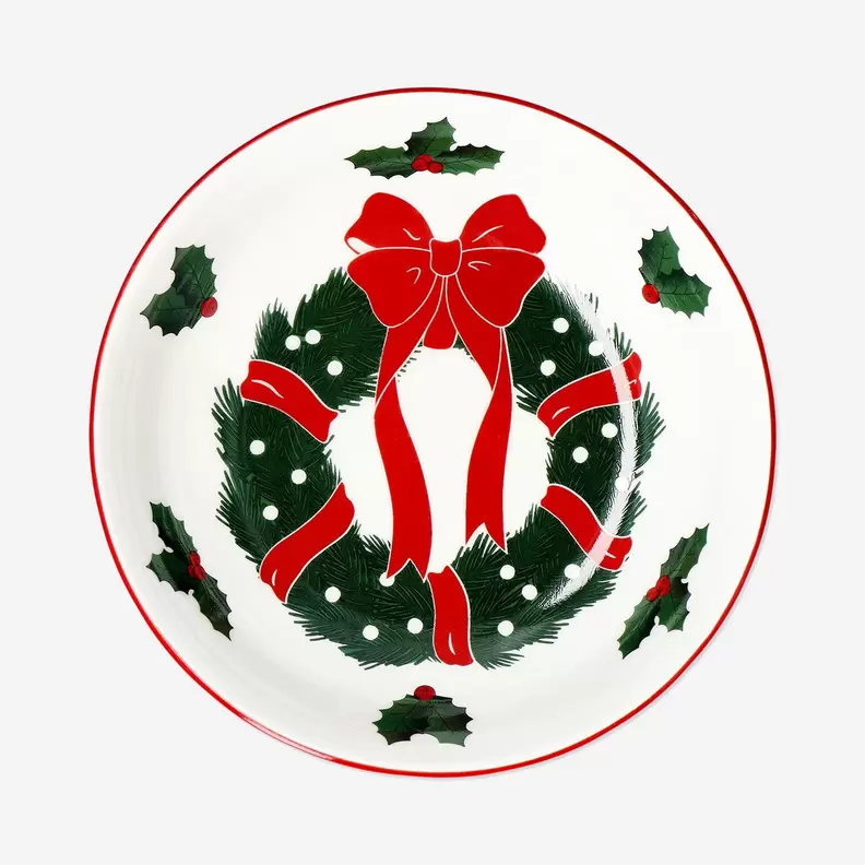 Kom met kerstprint - 14 cm