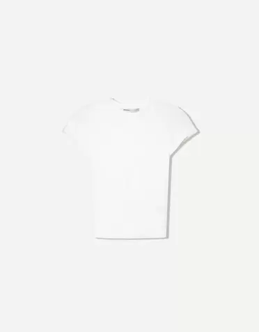 T-shirt met ronde hals en korte mouw