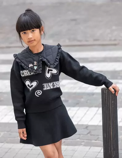 Gebreide Create Artwork Trui Zwart