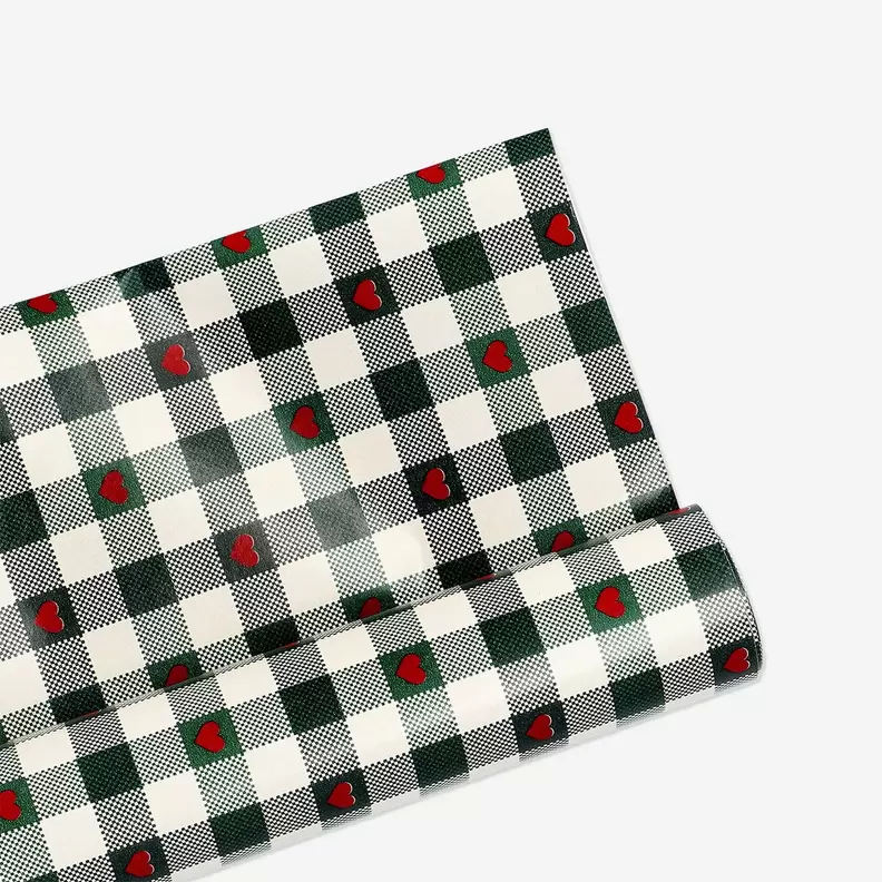 400 cm knutselpapier - Ruitjes en hartjes