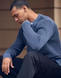 Plaited Gebreide Trui Blauw