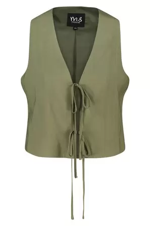 Gilet met striksluiting