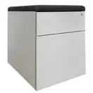 Ladeblok verrijdbaar, grijs - 2 laden - Zwart kussen - refurbished