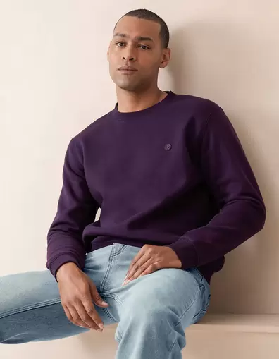 Badge Sweater Donkerrood