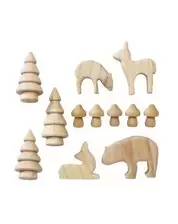 Houten figuren - winterse vormen