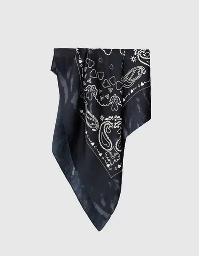 Strass Paisley Sjaal Donkergrijs