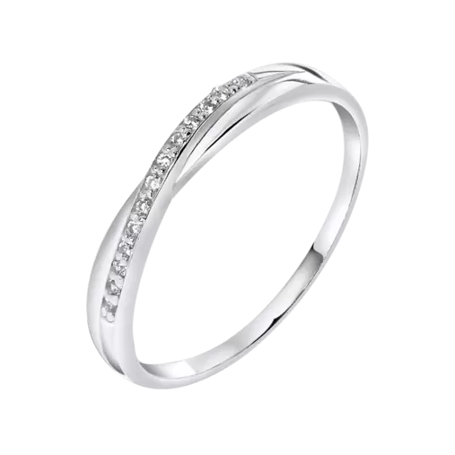 Zilveren ring met zirkonia