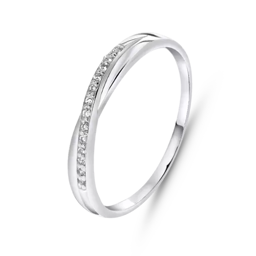 Zilveren ring met zirkonia