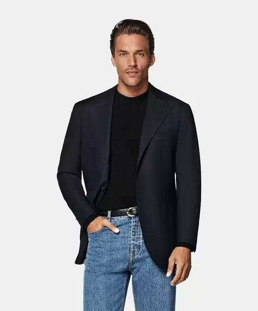 Navy Relaxed Fit Roma Blazer