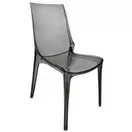Horecastoel grijs transparant - polycarbonaat - refurbished