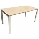 Recht bureau – Witte vierkante poten – 160 x 80 cm - refurbished