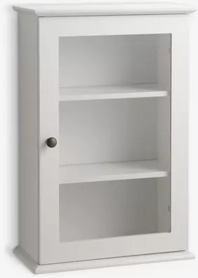Wandkast MALLING 1 glazen deur wit