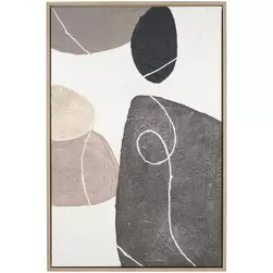 Schilderij Nevah - zandkleurig MDF - 90x60 cm