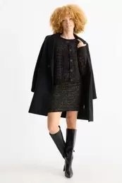 Minirok van bouclé - met structuur