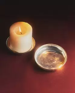 GLAZEN THEELICHTHOUDER KERSTMIS MET ANTIEKE LOOK