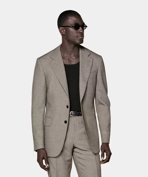 Mid Brown Tailored Fit Milano Suit