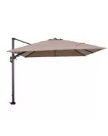 Hawaii zweefparasol 300 x 300 cm - frame carbon black - taupe doek
