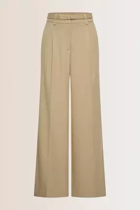 Wide leg broek met plooien