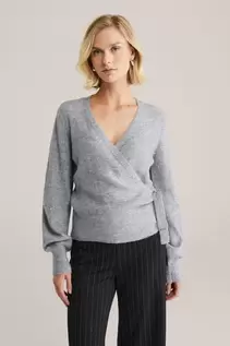 Overslagvest met pailletten