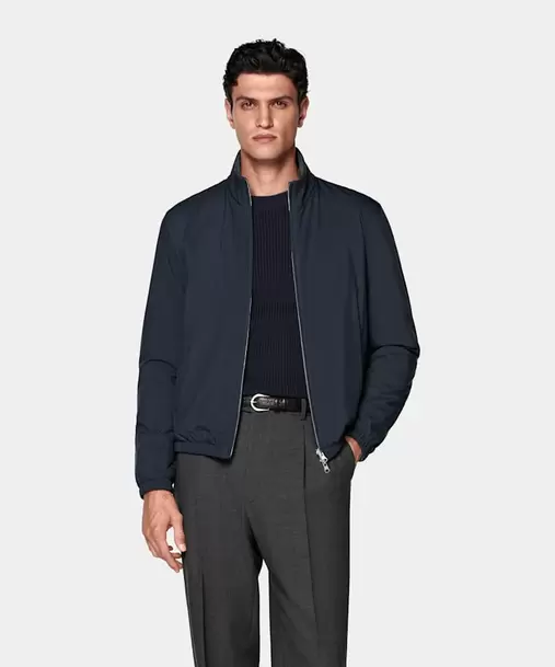 Navy Reversible Bomber Jacket